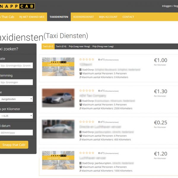 SnappCab - Snapp That Cab - Hexco Webdesign & Optimalisatie